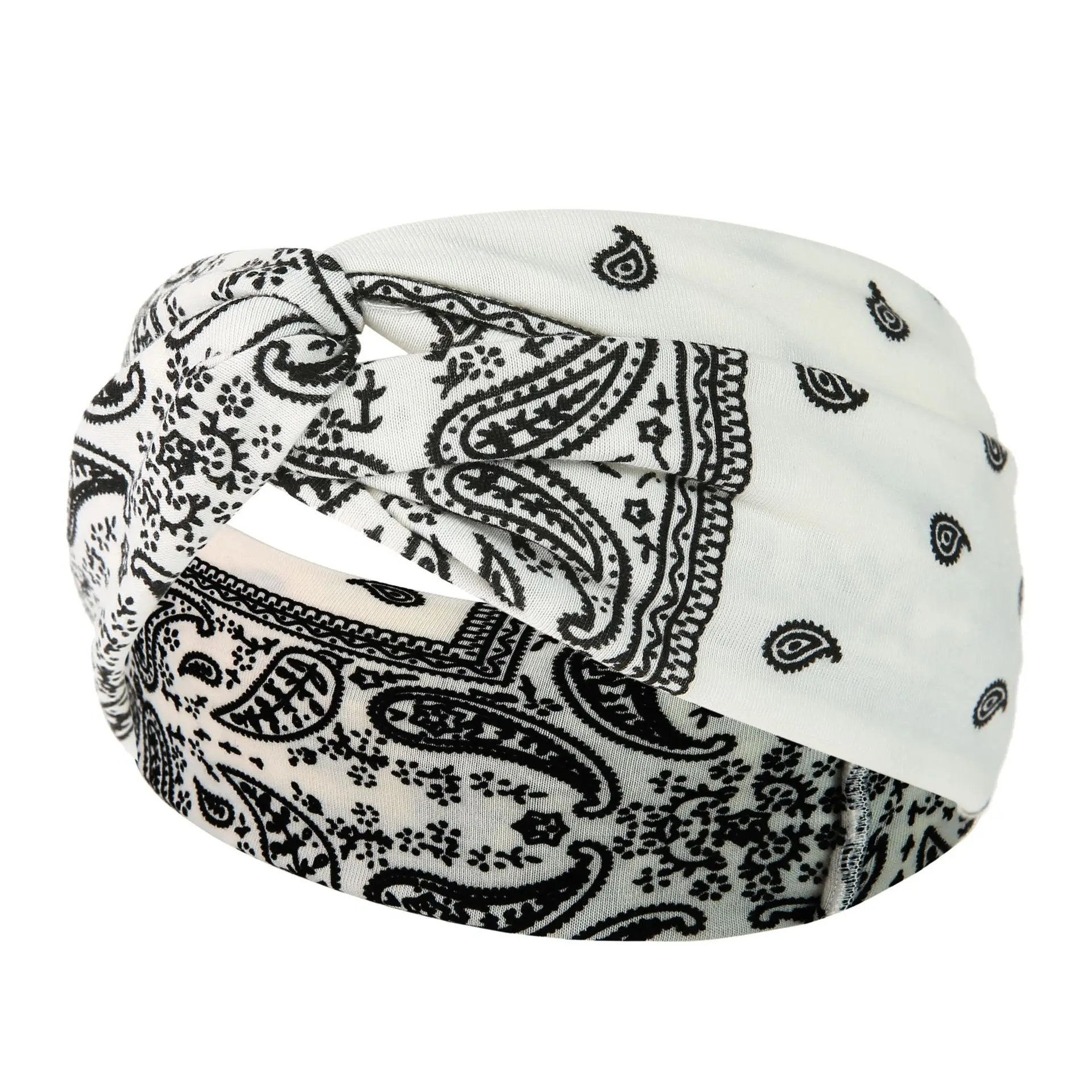 New Wide-brimmed Printed Knitted Hair Band for Women