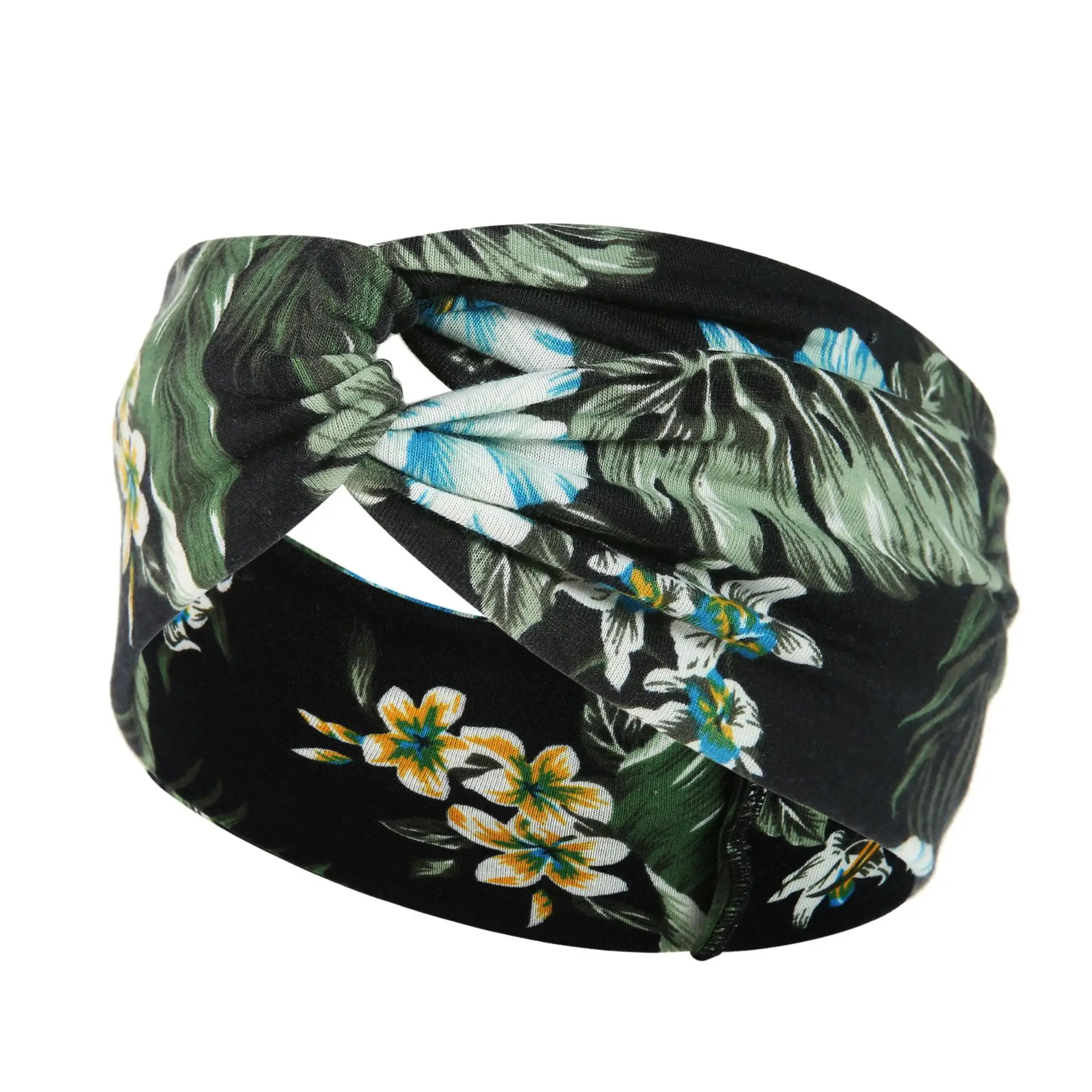 New Wide-brimmed Printed Knitted Hair Band for Women
