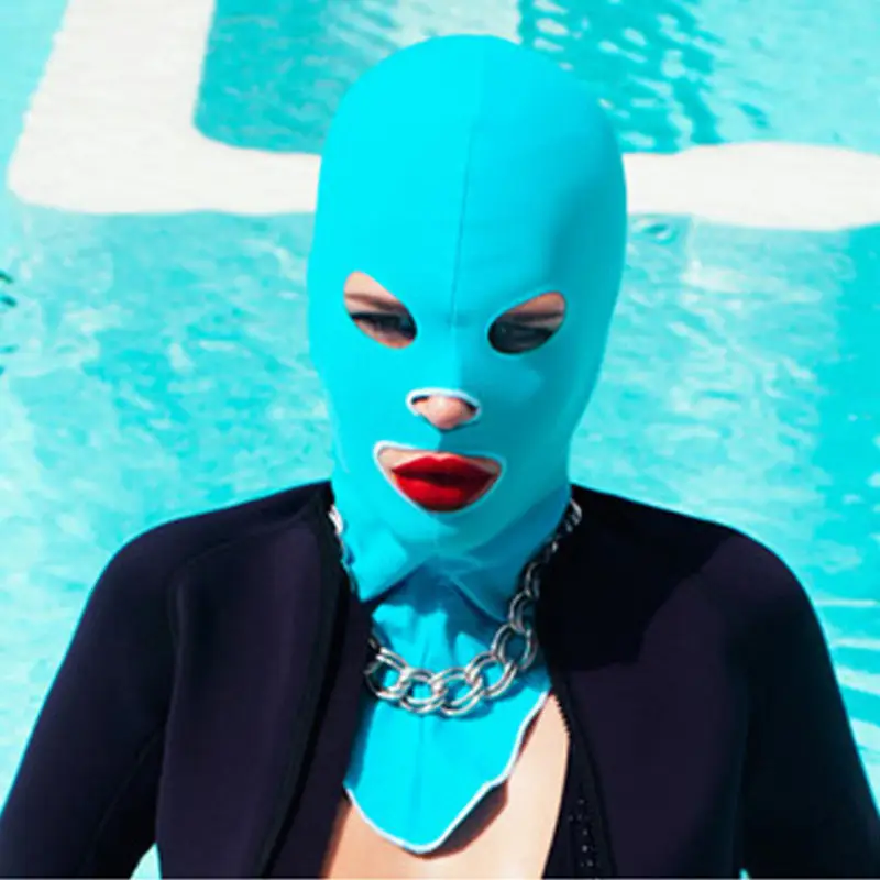 Wholesale swimming Hood waterproof female Sun mask swimming cap snorkeling diving Face Kini