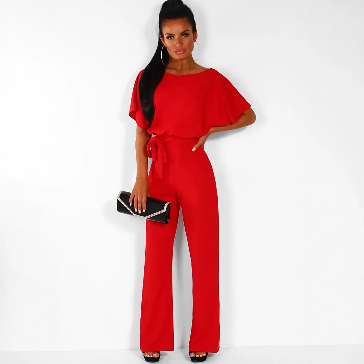 Women's Beige Lace-Up Jumpsuit Spring Summer - Image 11