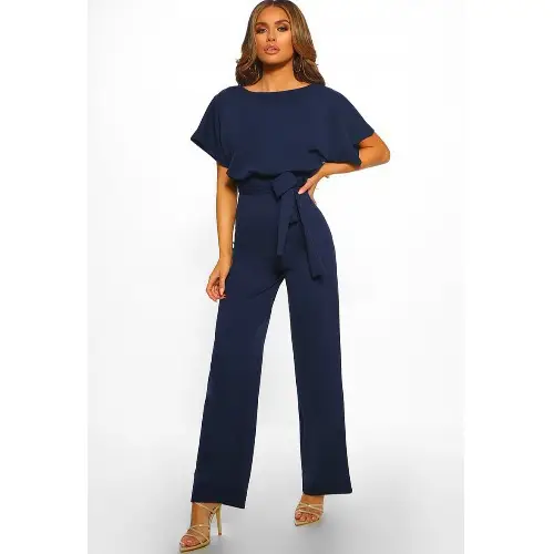 Women's Beige Lace-Up Jumpsuit Spring Summer - Image 7