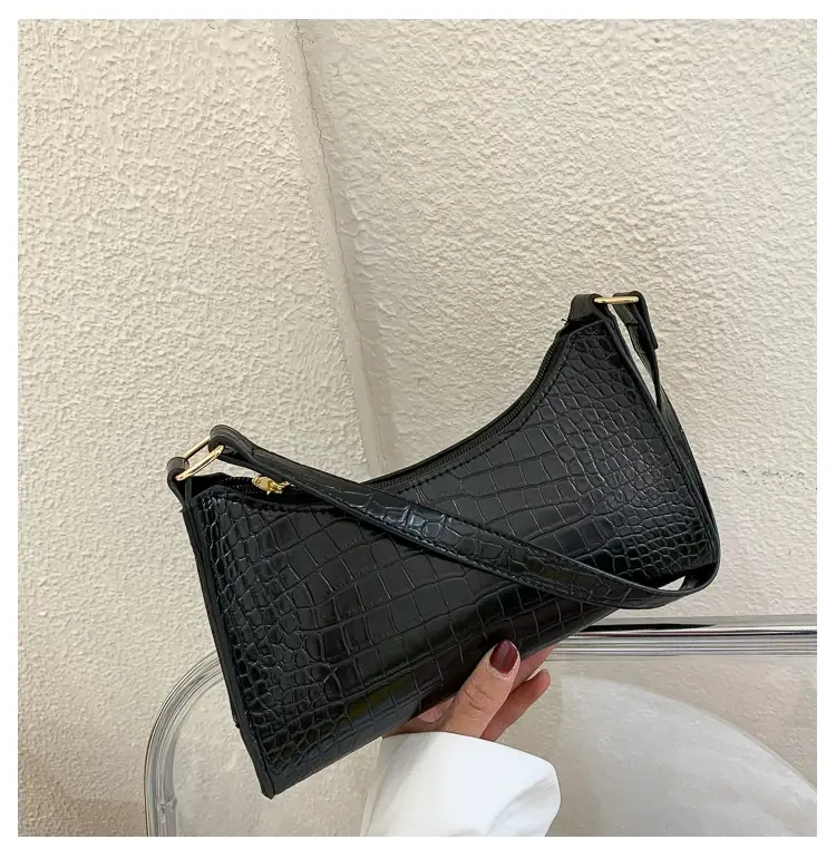 Purple Croc Leather Shoulder Bag for Women 2020 — feature 13
