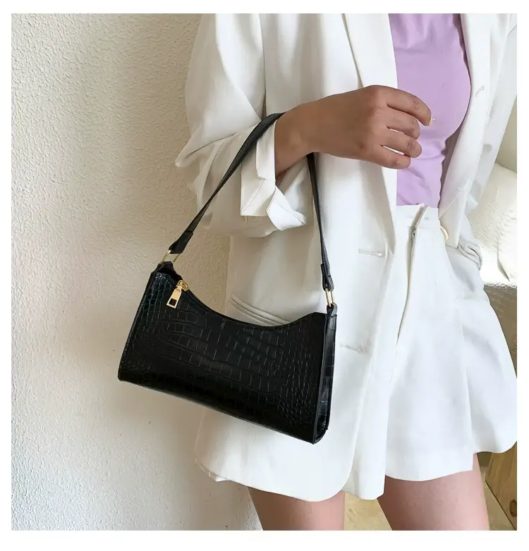Purple Croc Leather Shoulder Bag for Women 2020 — feature 15