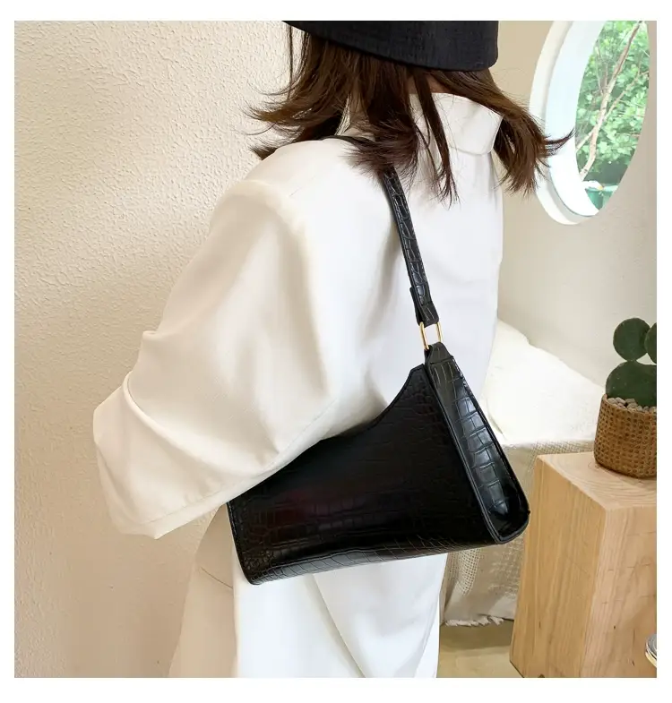 Purple Croc Leather Shoulder Bag for Women 2020 — feature 16