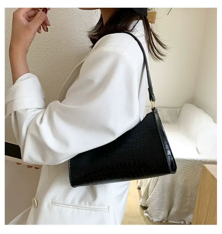 Purple Croc Leather Shoulder Bag for Women 2020 — feature 21