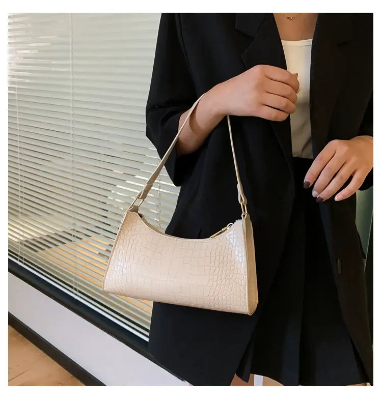 Purple Croc Leather Shoulder Bag for Women 2020 — feature 5