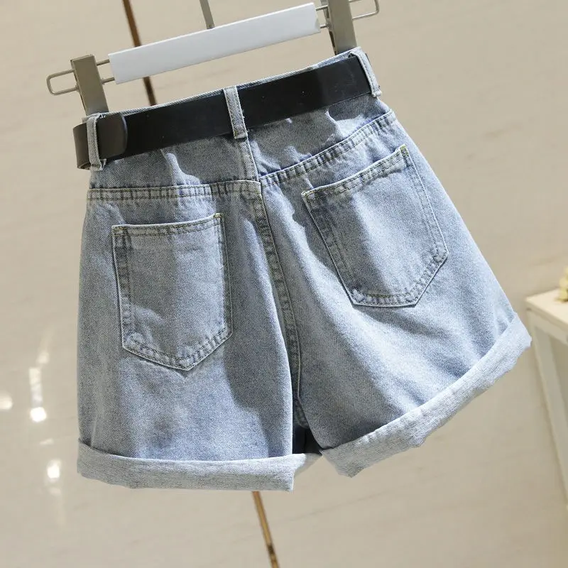 Women Denim Shorts Light Blue Slimming 2020 - Image 30