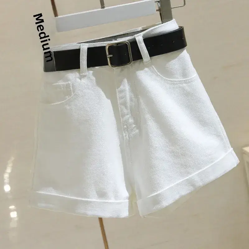 Women Denim Shorts Light Blue Slimming 2020 - Image 4