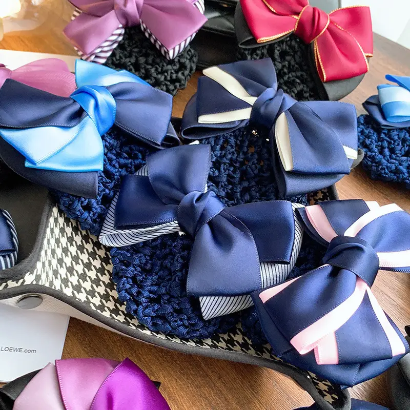 Blue Bowed Hairpin for Women Hair Accessories