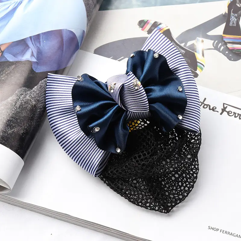 Blue Bowed Hairpin for Women Hair Accessories