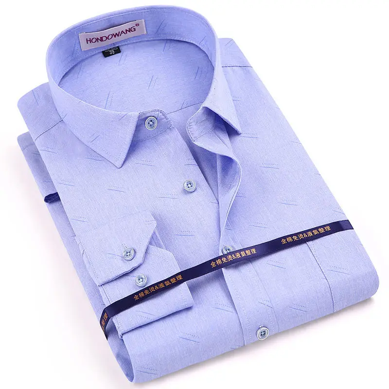 Men's Light Blue Striped Long Sleeve Shirt 40+ - Image 4