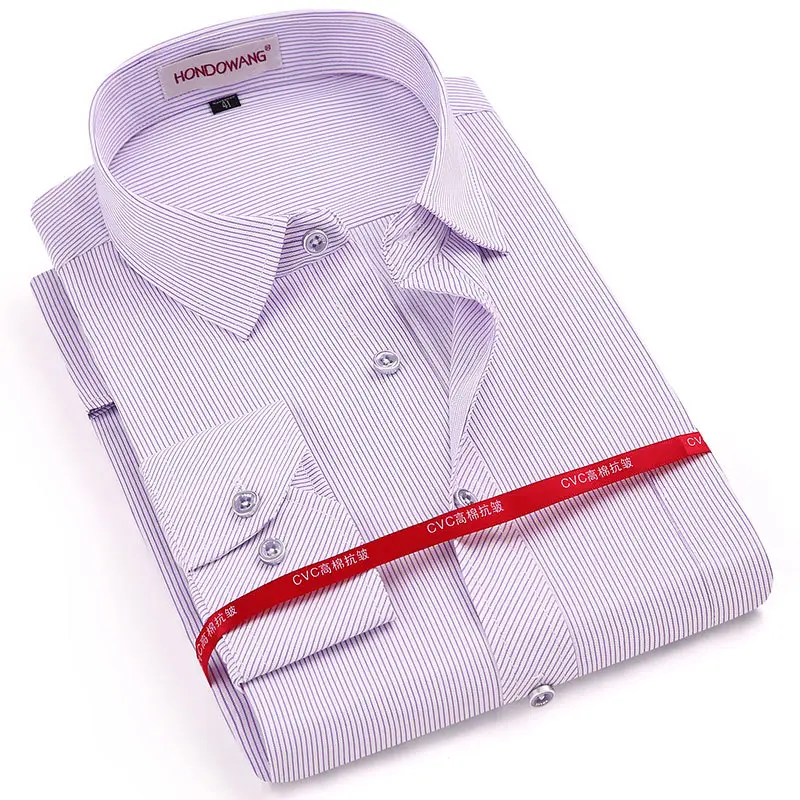 Men's Light Blue Striped Long Sleeve Shirt 40+ - Image 6