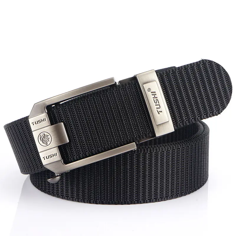 Red 3.5" Thickened Nylon Belt with Automatic Buckle
