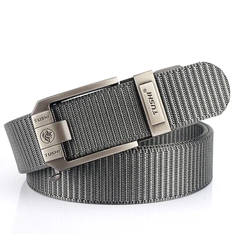 Red 3.5" Thickened Nylon Belt with Automatic Buckle
