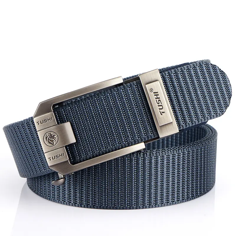 Red 3.5" Thickened Nylon Belt with Automatic Buckle