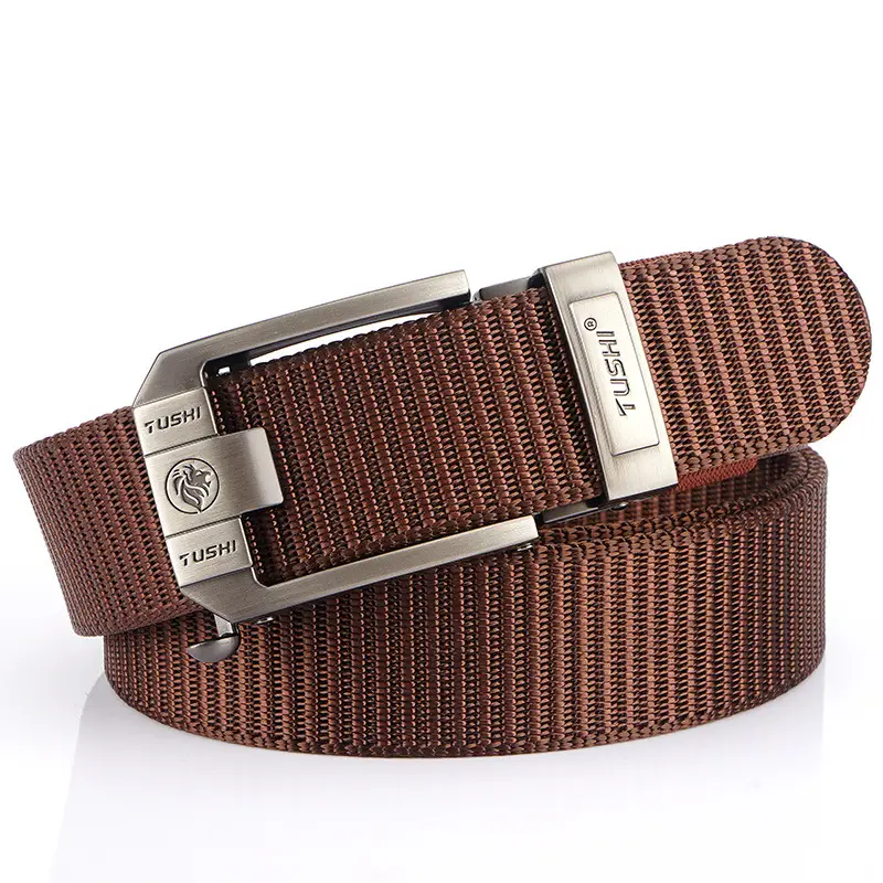 Red 3.5" Thickened Nylon Belt with Automatic Buckle