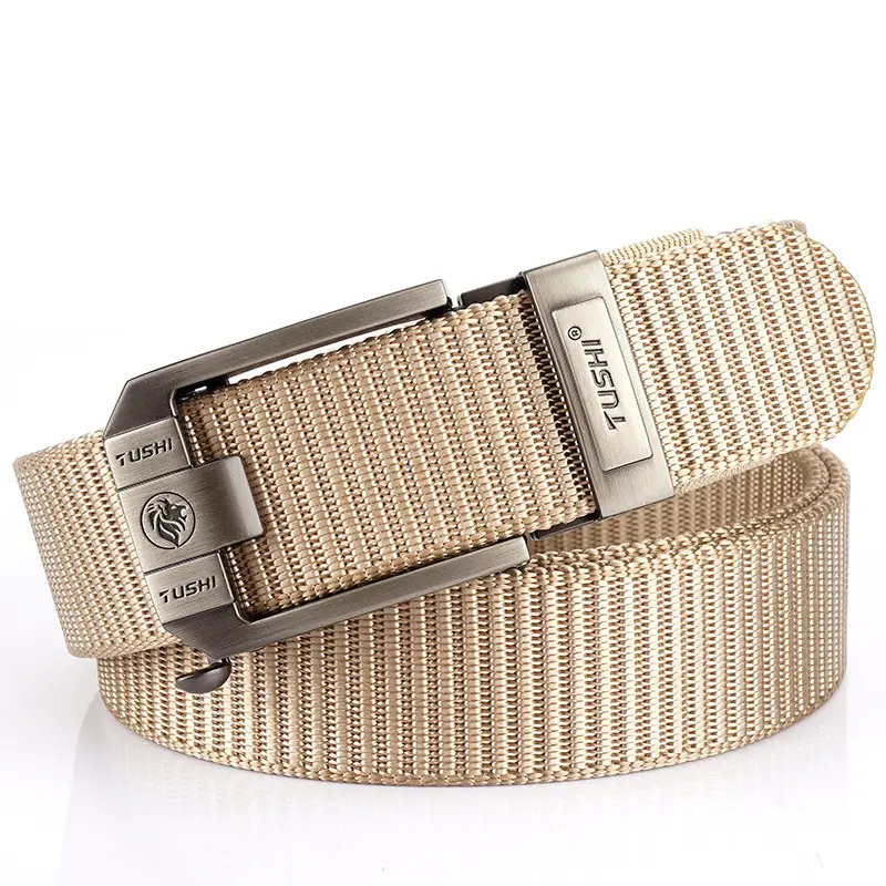 Red 3.5" Thickened Nylon Belt with Automatic Buckle