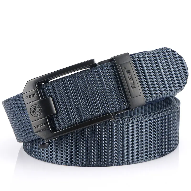 Red 3.5" Thickened Nylon Belt with Automatic Buckle