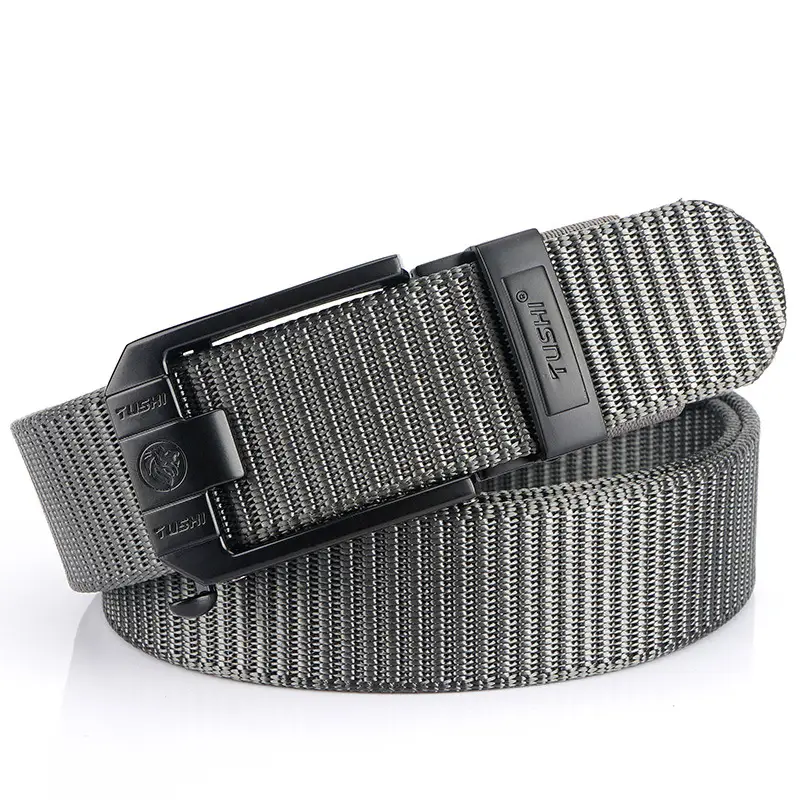 Red 3.5" Thickened Nylon Belt with Automatic Buckle
