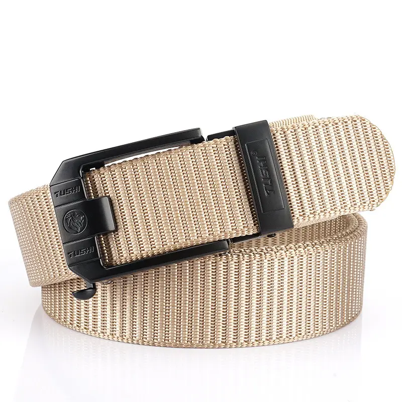 Red 3.5" Thickened Nylon Belt with Automatic Buckle