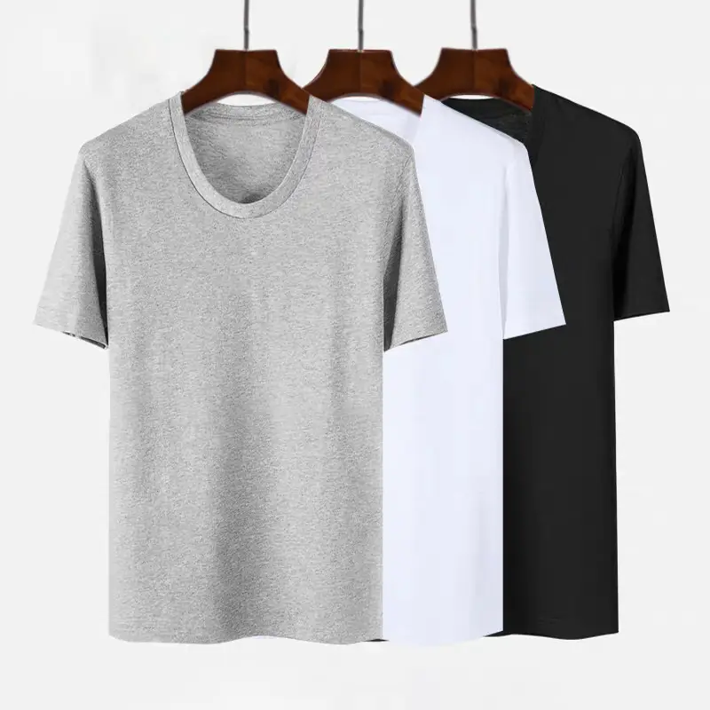 Men's Grey Short Sleeve Cotton T-Shirt