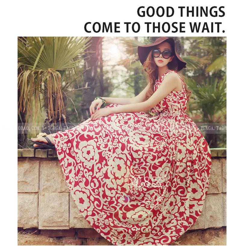 Floral Chiffon Long Dress for Women Beach Wear — feature 18