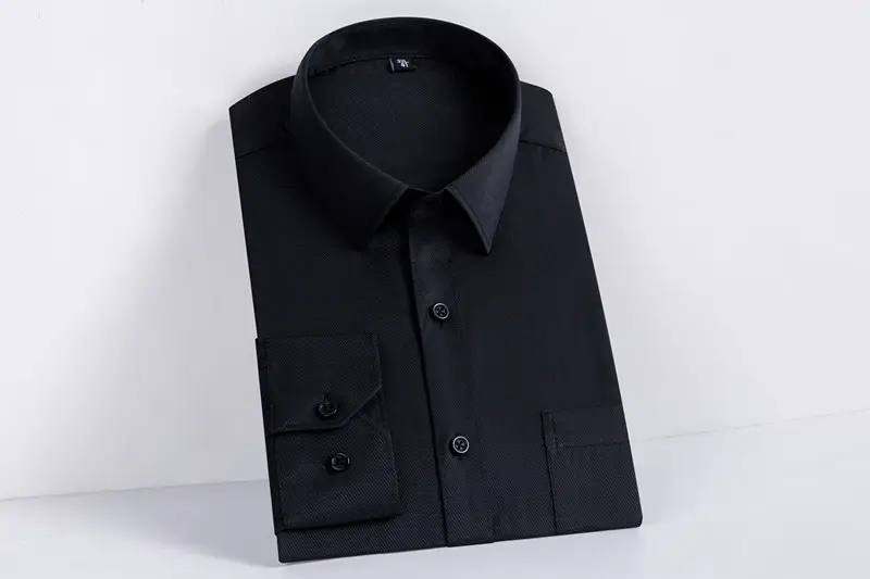 Men's Light Blue Formal Business Shirt Long Sleeve - Image 10