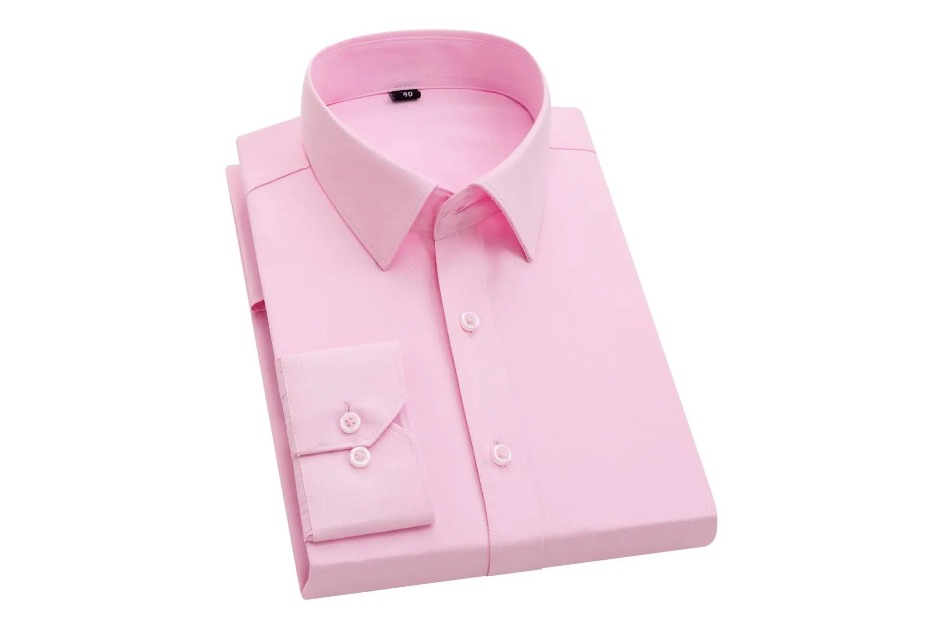 Men's Light Blue Formal Business Shirt Long Sleeve - Image 3