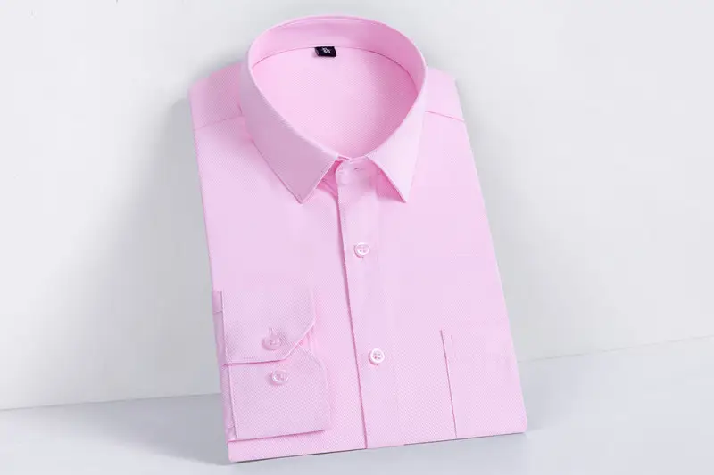 Men's Light Blue Formal Business Shirt Long Sleeve - Image 9