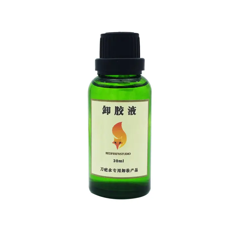 Scar Water Makeup Tool 30ml Glass Bottle Red Black - Image 4