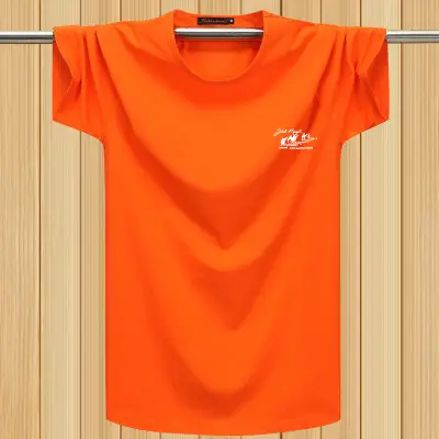 Men Blue Short Sleeve T-Shirt Summer Base - Image 2