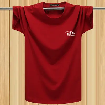 Men Blue Short Sleeve T-Shirt Summer Base - Image 8