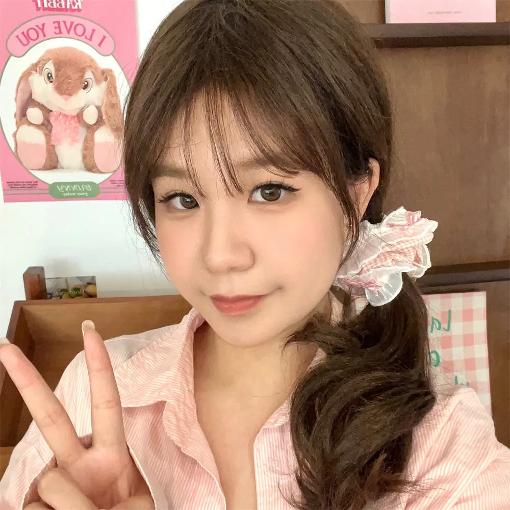 Vintage Lace Hair Ring for Girls Bow Ponytail All Match — feature 22