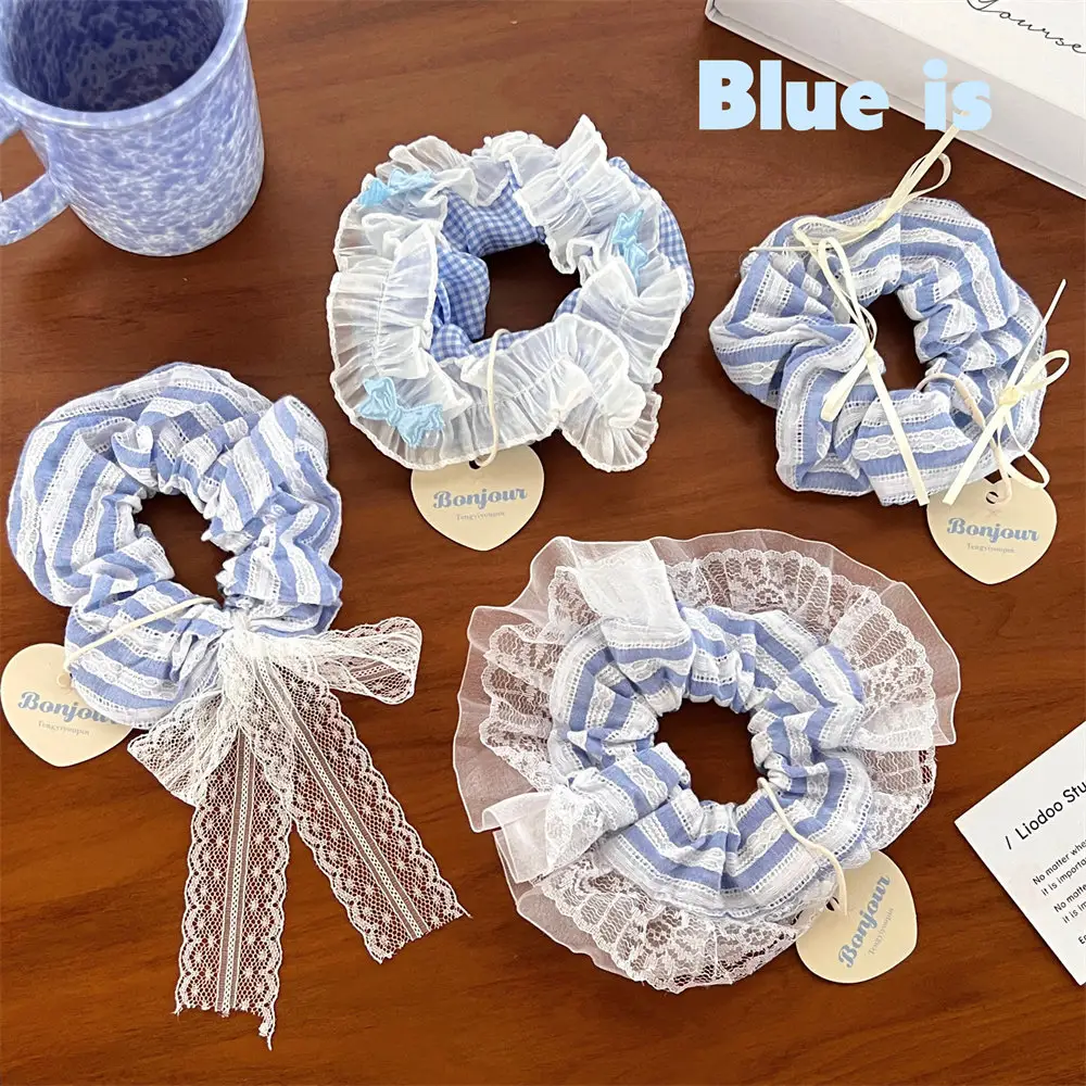 Vintage Lace Hair Ring for Girls Bow Ponytail All Match — feature 24