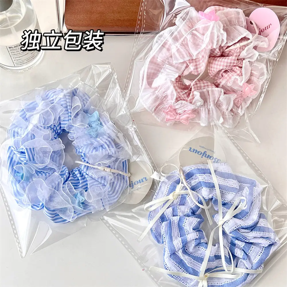 Vintage Lace Hair Ring for Girls Bow Ponytail All Match — feature 27