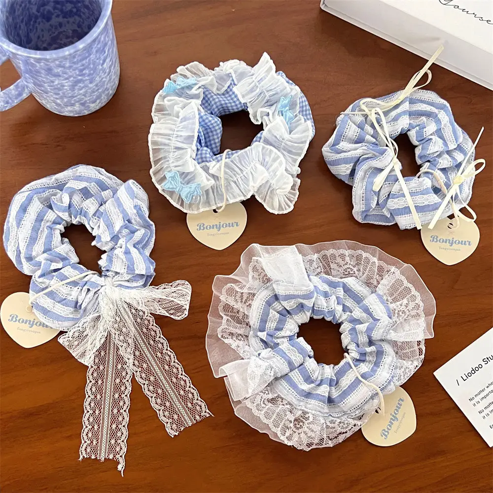 Vintage Lace Hair Ring for Girls Bow Ponytail All Match — feature 30