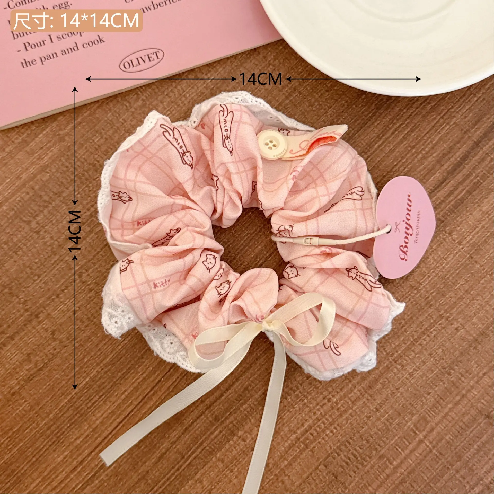 Vintage Lace Hair Ring for Girls Bow Ponytail All Match