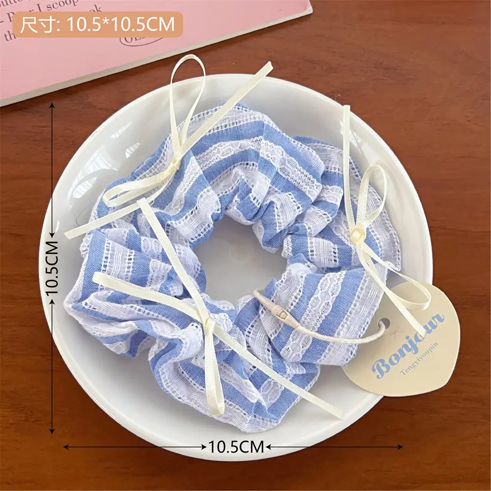 Vintage Lace Hair Ring for Girls Bow Ponytail All Match