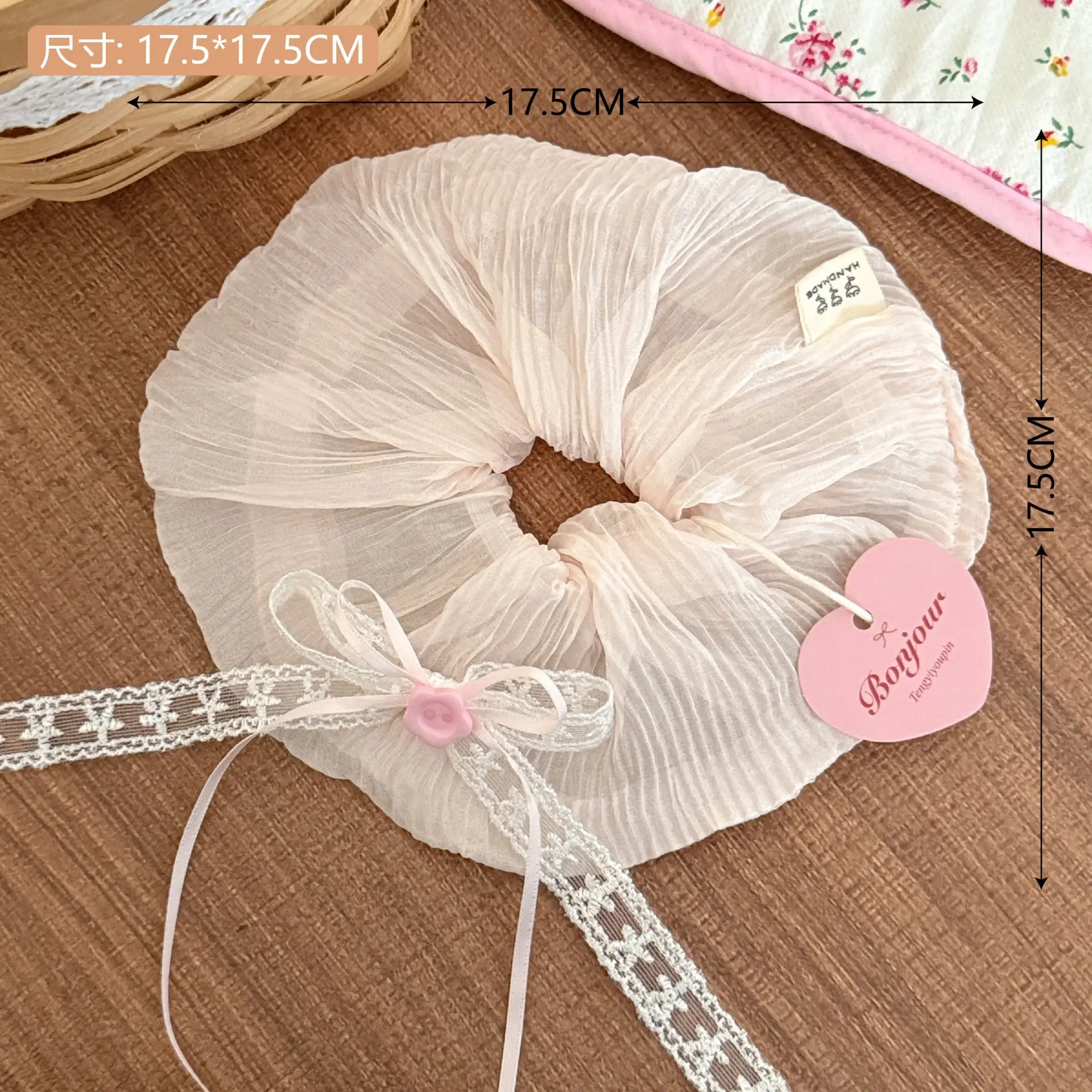 Vintage Lace Hair Ring for Girls Bow Ponytail All Match