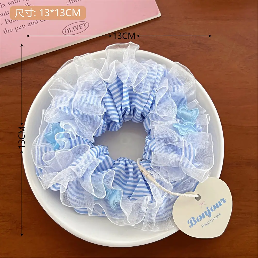 Vintage Lace Hair Ring for Girls Bow Ponytail All Match