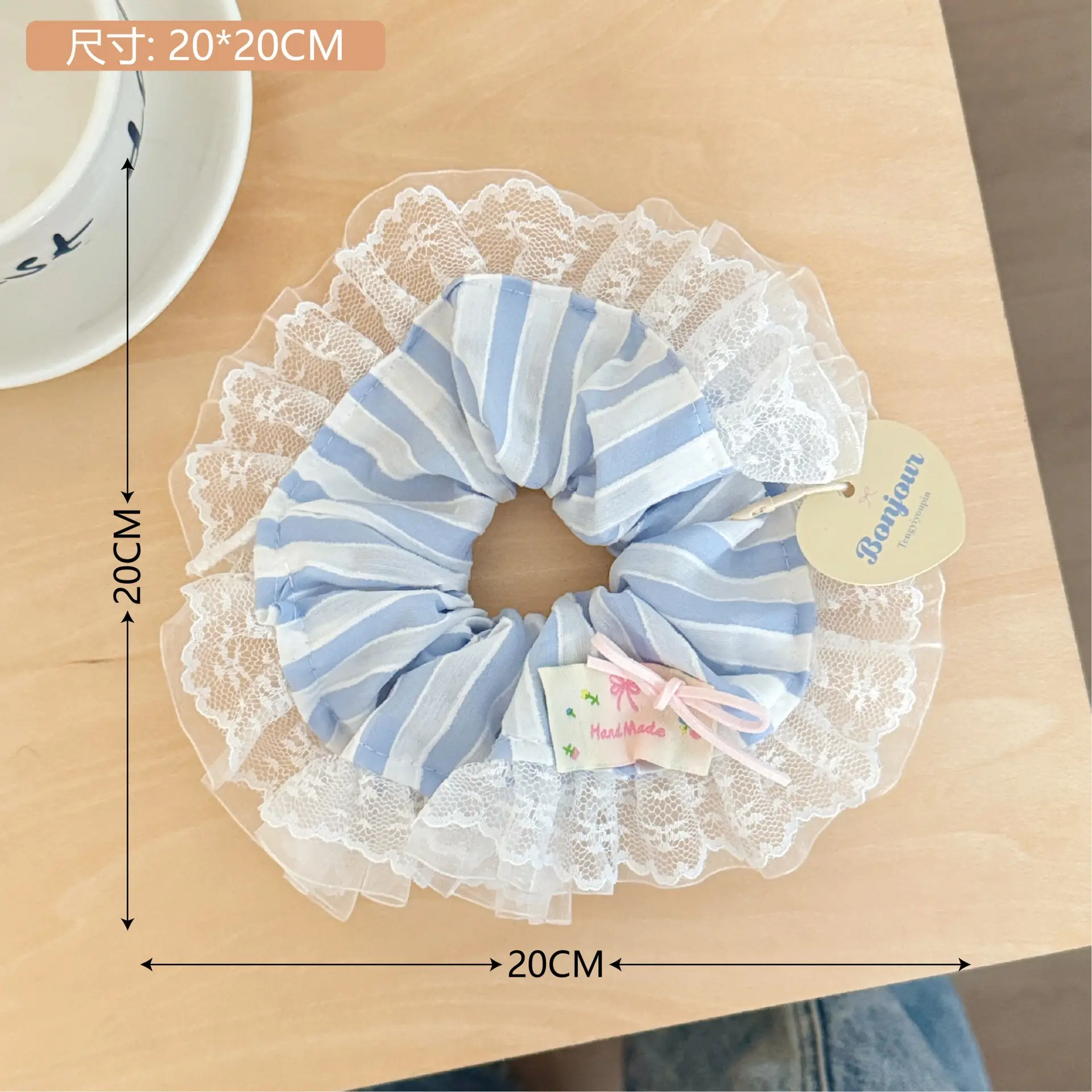 Vintage Lace Hair Ring for Girls Bow Ponytail All Match