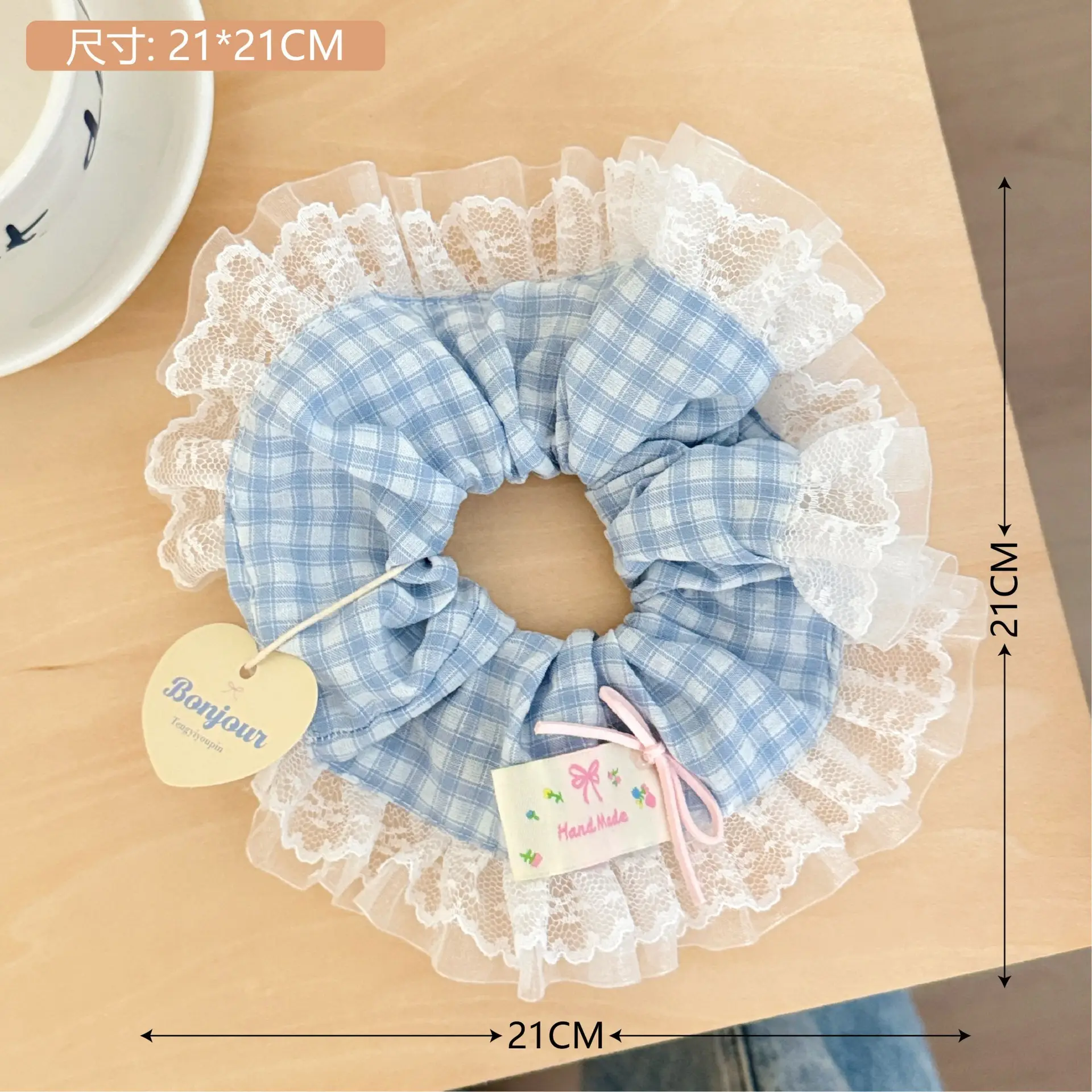 Vintage Lace Hair Ring for Girls Bow Ponytail All Match