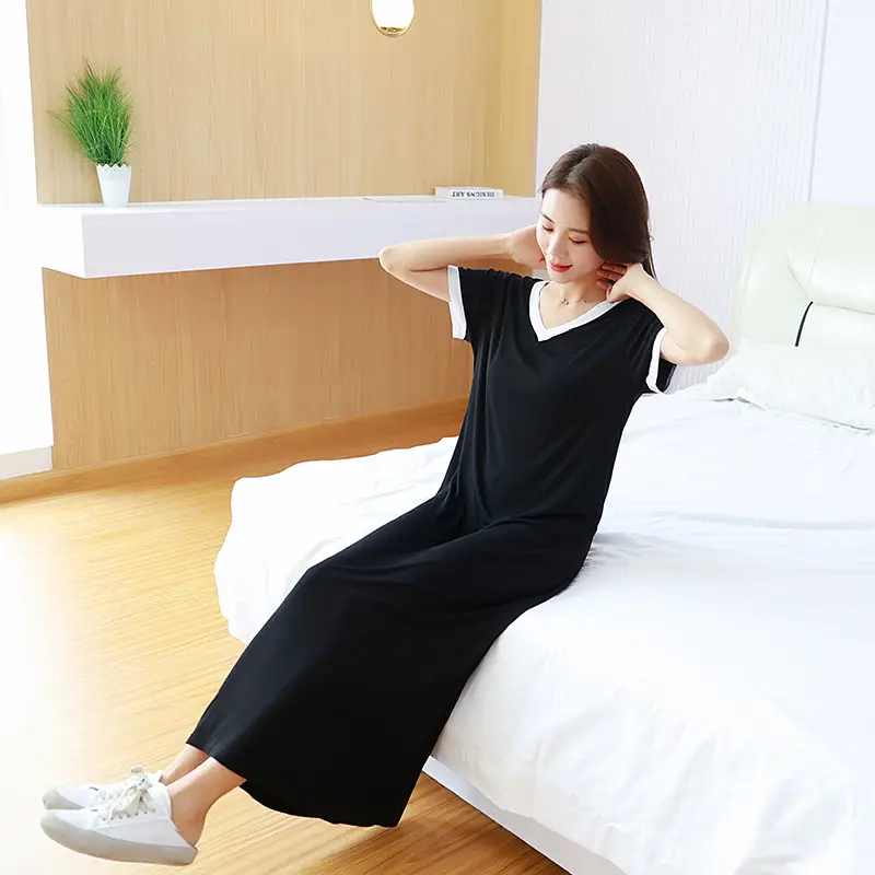 Women Korean Style Long Dress Pink Ankle Length - Image 5
