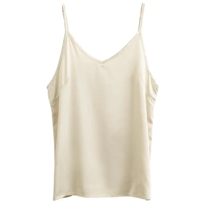 Light Green Satin V-Neck Camisole for Women - Image 10