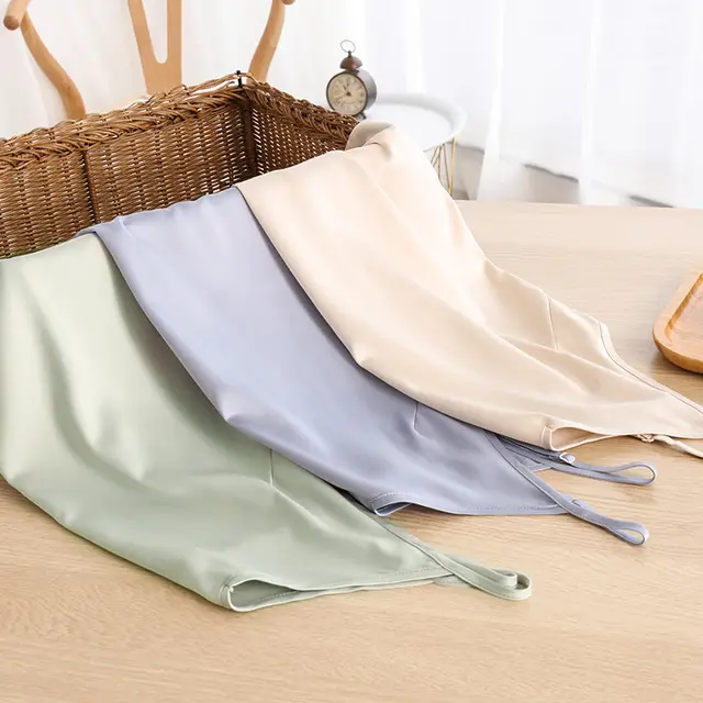 Light Green Satin V-Neck Camisole for Women — feature 7