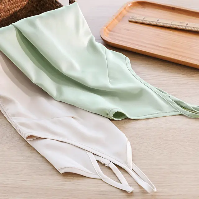 Light Green Satin V-Neck Camisole for Women — feature 8