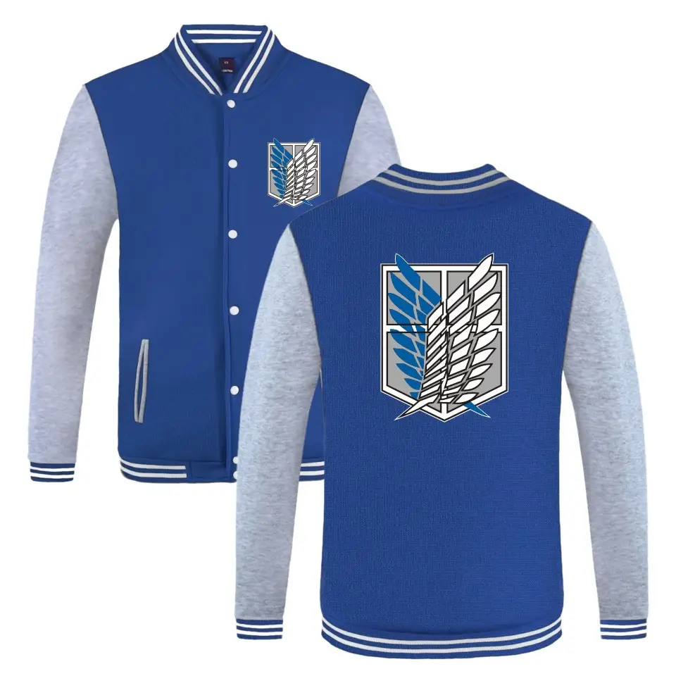 Attack Titan Sanqi Allen Jacket Orange Grey Winter Baseball - Image 18