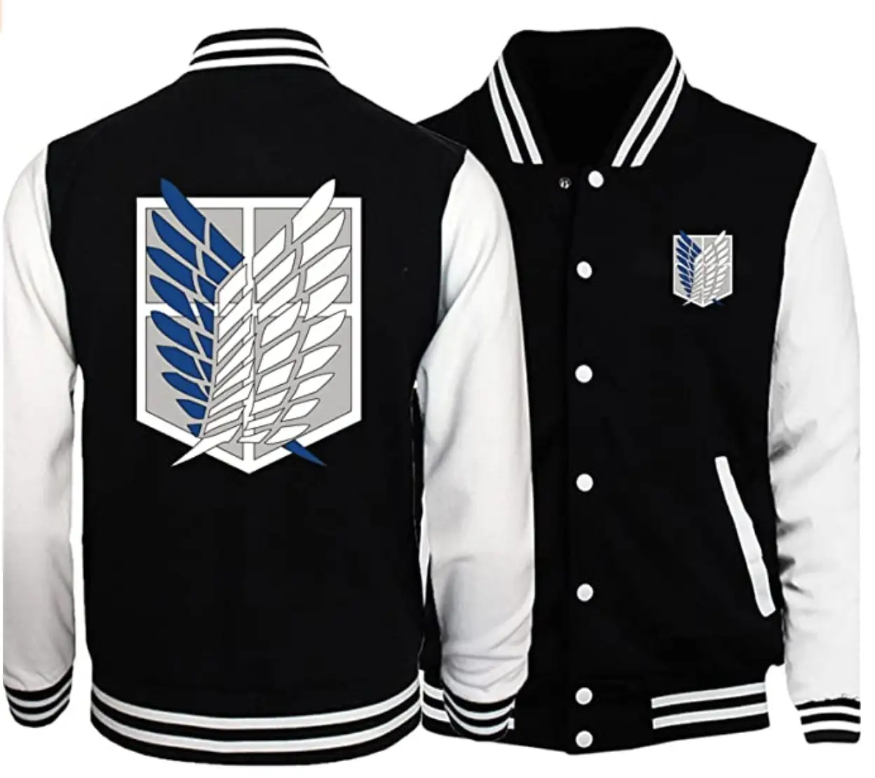 Attack Titan Sanqi Allen Jacket Orange Grey Winter Baseball - Image 26