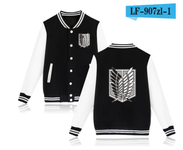 Attack Titan Sanqi Allen Jacket Orange Grey Winter Baseball - Image 27