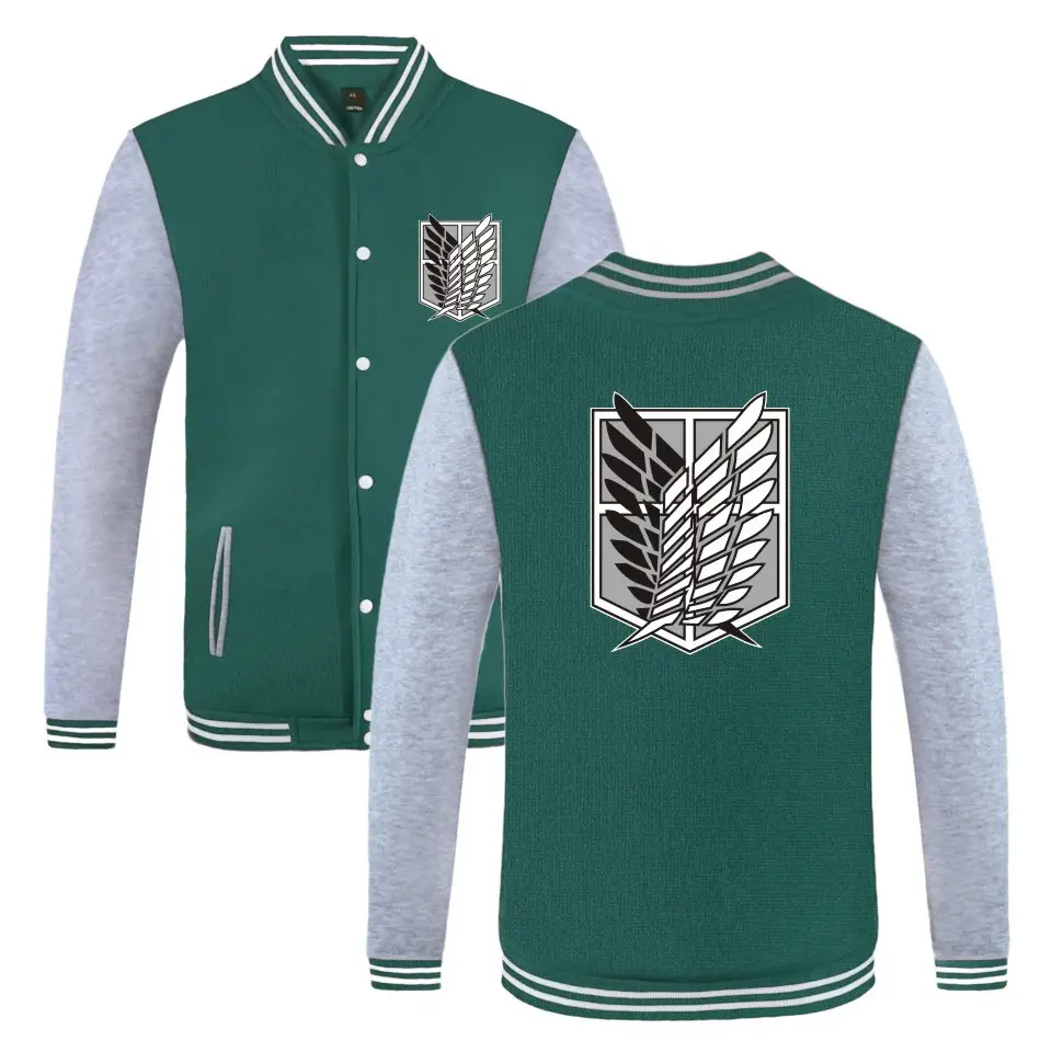 Attack Titan Sanqi Allen Jacket Orange Grey Winter Baseball - Image 5